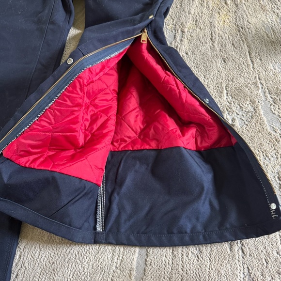 Carhartt Duck Bib Overalls navy blue work bib insulated 52 X 32 New - Picture 2 of 16